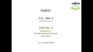 Fsc English Book 1 Unit 3 Lec 38 The
