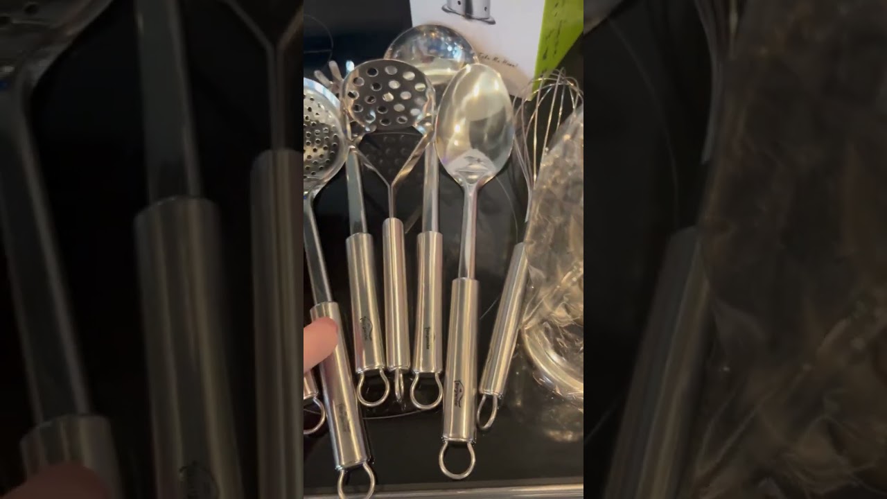 🔥 Elegant Stainless Steel Cooking Utensil Set 2025 | Rust-Resistant & Mirror Finish Shine 🍽️