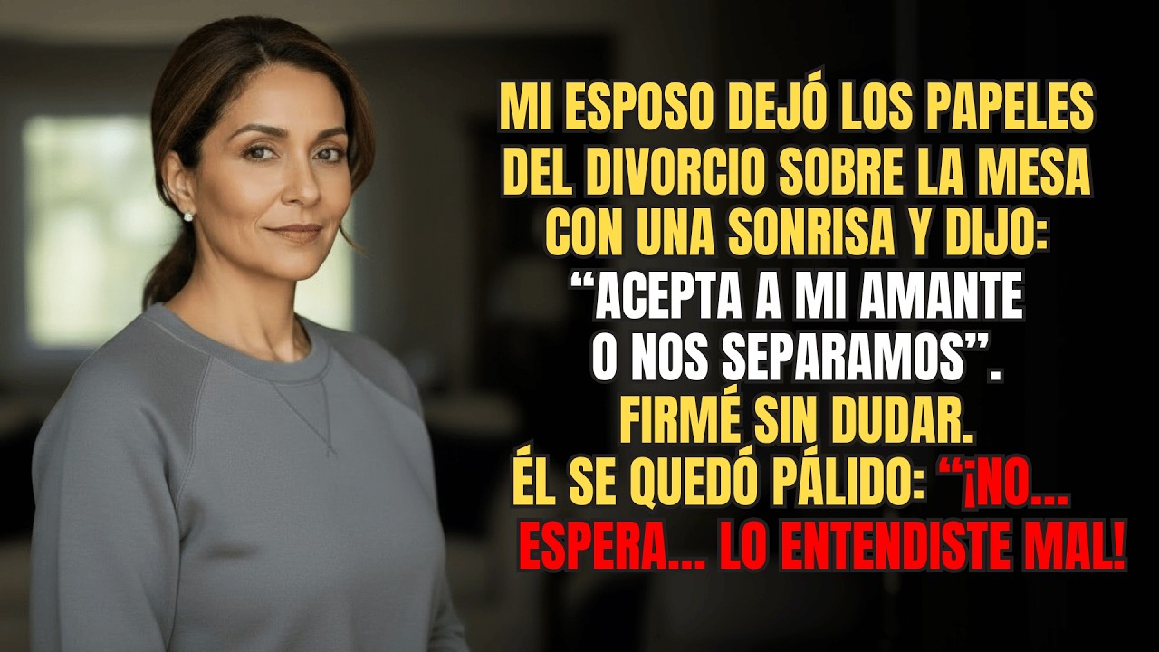 Mi Esposo Me Entregó los Papeles del Divorcio Sonriendo y Dijo: “Acepta a Mi Amante… o Nosotros…”