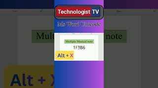 How to Insert 🎶 Multiple Musical Notes Symbol in Unicode Easy Trick in Microsoft Word & PC