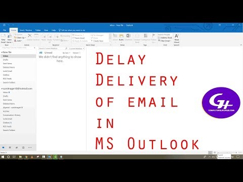 Delay Delivery of an email  in Microsoft Outlook