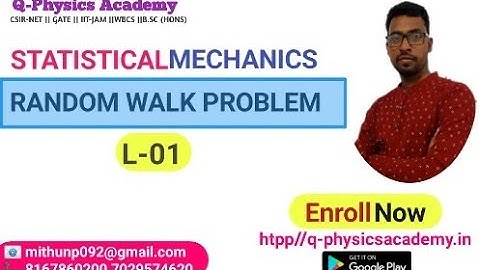 Random walk Problem  in Statistical Mechanics// CSIR-NET// GATE // JEST// BARC // SET