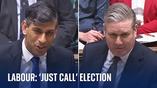 'We're ready - just call it': Starmer throws down election challenge in PMQs