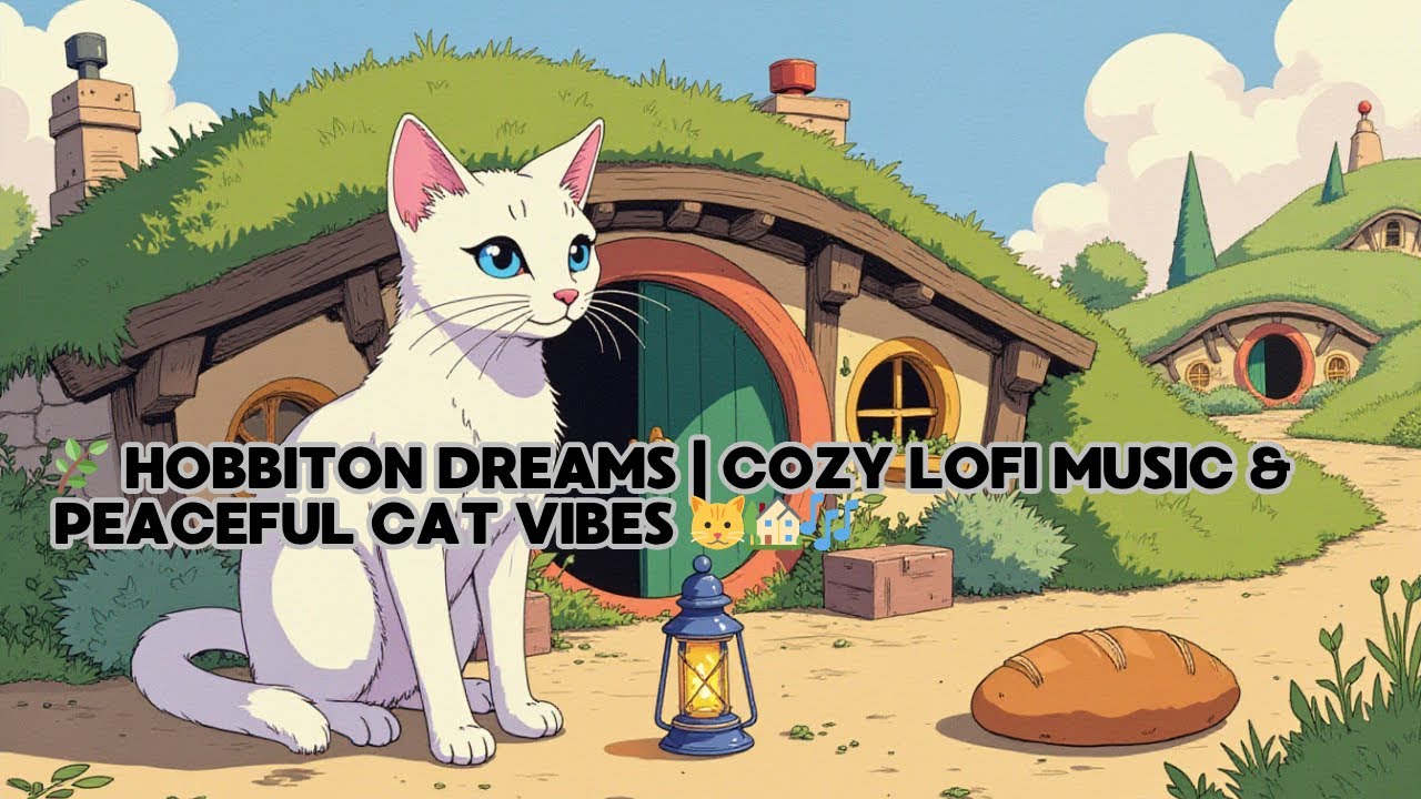 🌿 Hobbiton Dreams | Cozy Lofi Music & Peaceful Cat Vibes 🐱🏡🎶
