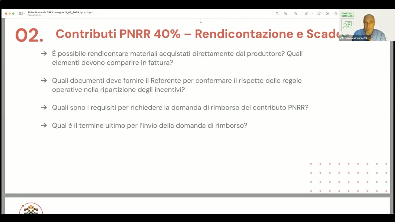 Tavola Rotonda con il GSE (Gestore Servizi Energetici): CER e PNRR, rendicontazione e scadenze