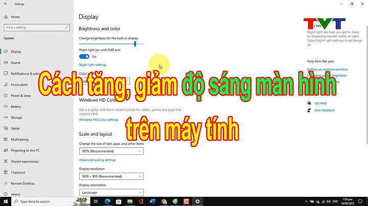 Hướng dẫn chinh độ sáng màn hình trên máy tính