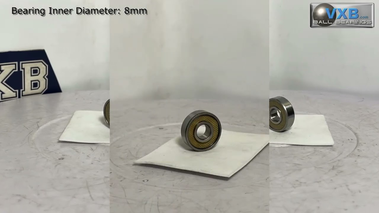 608-2TS 100 ball bearings with high speed nylon cage 8x22x7mm