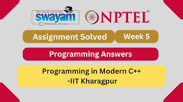 CODE | Programming in Modern C++ Week 5 || NPTEL Answers || My Swayam || #nptel #nptel2024 #myswayam
