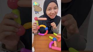 Bentuk angka dengan magnetik stick #mainan #paud #endahteawe #magnet #angka