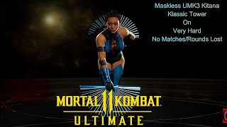 Mortal Kombat 11 Ultimate - Maskless UMK3 Kitana Klassic Tower On Very Hard No Matches\/Rounds Lost