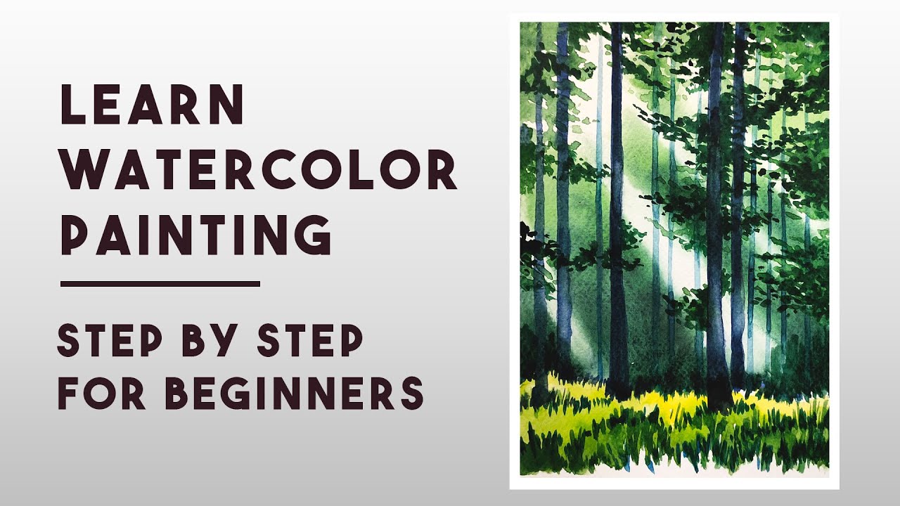 Learn Watercolor Landscape Painting (Step by Step for beginners)