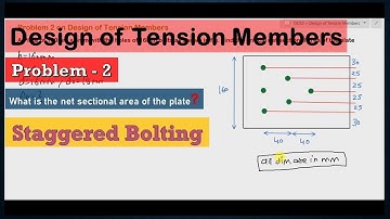 Problem 2 Design of Tension Members | Net Sectional Area of Staggered Bolting