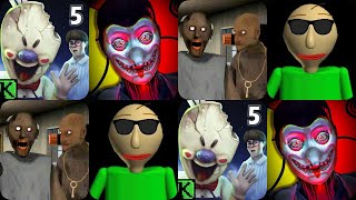 Baldi vs Granny 2 vs Ice Scream 5 vs Smiling X - ALL Jumpscares Best Horror Games screenshot 3