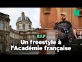 Le rappeur oli dclame un freestyle sur le monde de demain devant lacadmie franaise