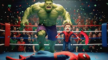 UNEXPECTED TEAM UP |  SPIDY DEFEATED BY JOKER | HULK & SPIDY