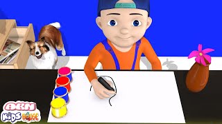 Vase of Flowers Coloring Pages With AKN ( Akn Kids House ) 3D Coloring #15