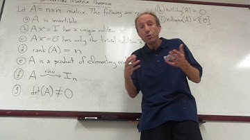 Invertible Matrix Theorem