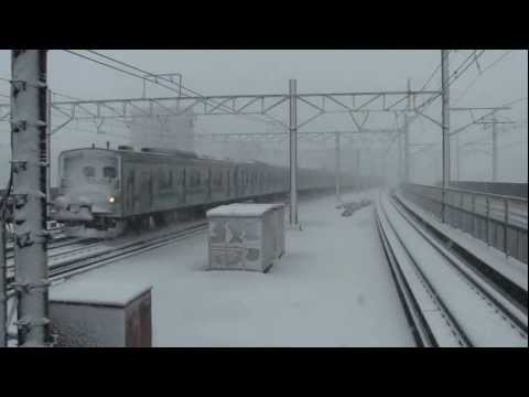 【埼京線】205系雪中 武蔵浦和入線 大雪の首都圏