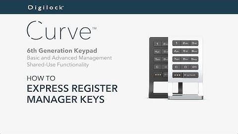 How to Express Register Manager Keys | Curve Keypad | Shared Use