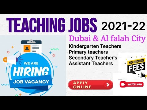 teaching jobs dubai 2021