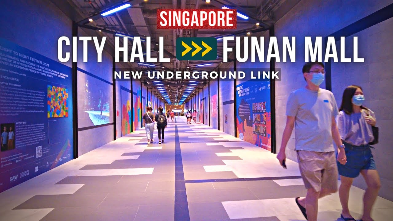 clarke quay รีวิว  2022  【4K】Singapore | City Hall MRT - Funan Mall - Clarke Quay | Feb 2022