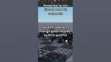 Day 8 of creating my own td game inspired by WTD and PVZ #roblox #devlog de#robloxedit #robloxstudio