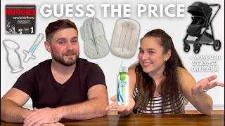 My Husband Guesses Baby Product Prices \& Mompush Stroller Unboxing