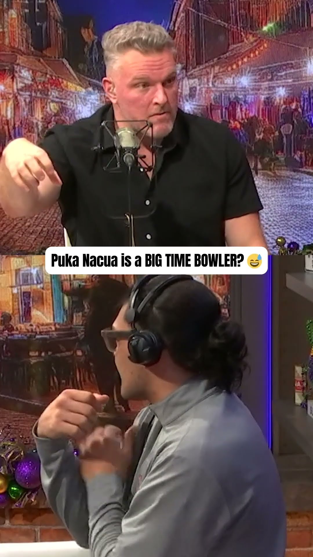 The McAfee crew CANNOT BELIEVE that Puka Nacua has bowling skills ?