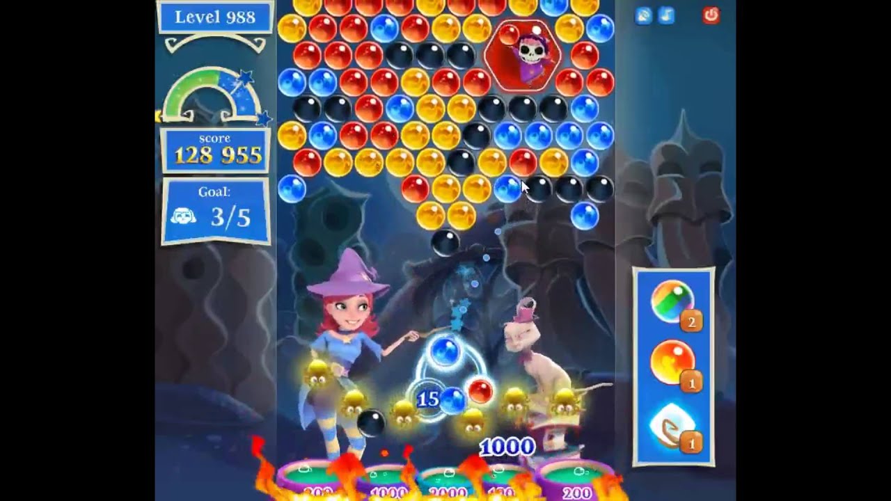 Bubble Witch Saga 2 Level 988 - NO BOOSTERS