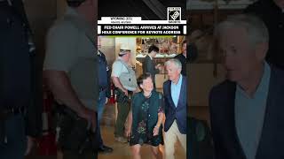 Fed Chair Jerome Powell Arrives At Jackson Hole Conference For Pivotal Address