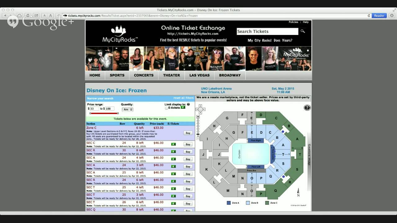 Uno Lakefront Arena Seating Chart For Disney On Ice