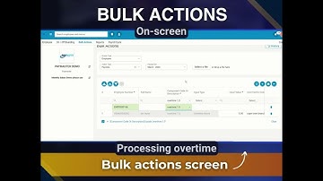 Bulk actions Paymaster: Payroll changes on screen
