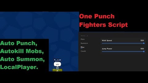 One Punch Fighters Script | Auto Punch, Autokill Mobs, Auto Summon, LocalPlayer. [LuaXe]