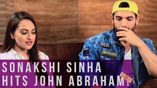 Sonakshi Sinha physically hits John Abraham!!