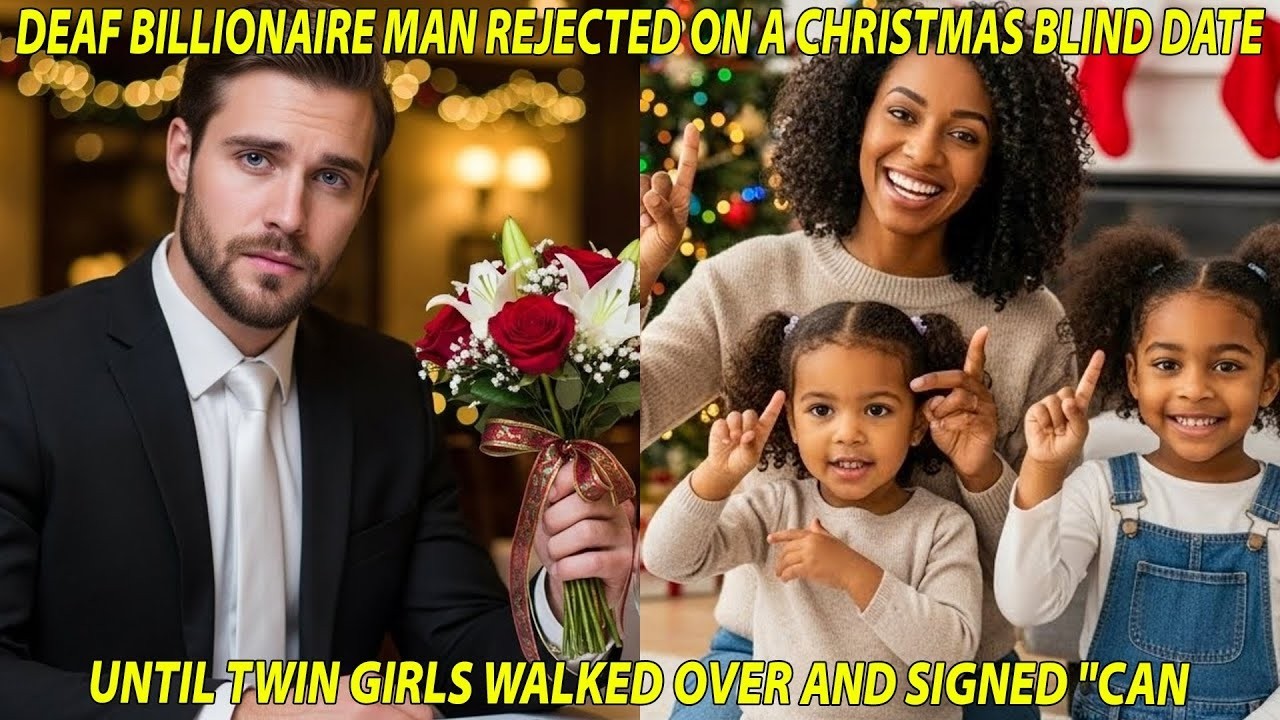 DEAF BILLIONAIRE REJECTED ON A CHRISTMAS DATE — TWIN GIRLS WALK OVER AND SIGN