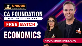 CA FOUNDATION | MACRO ECONOMICS | LECTURE 26| JAN 2026 | PROF. MANSI HINDUJA