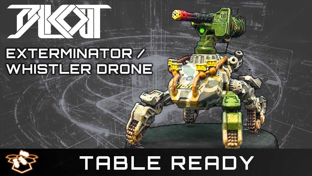 Table Ready:  Painting a BLKOUT Exterminator Drone | Urban Camo & Simple Overheat Effects