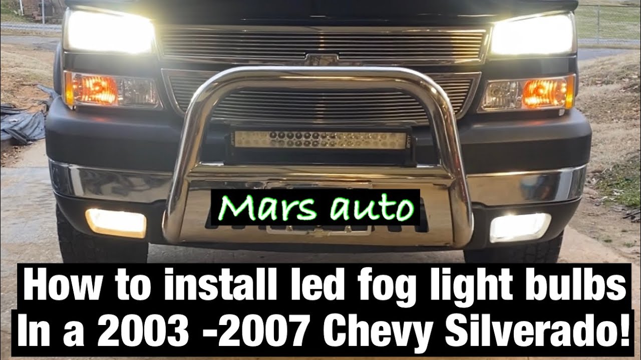 How to install a led fog light upgrade on a 2003-2007 chevy Silverado