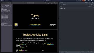 Study Log: Python's Tuples PY4E Chapter 11