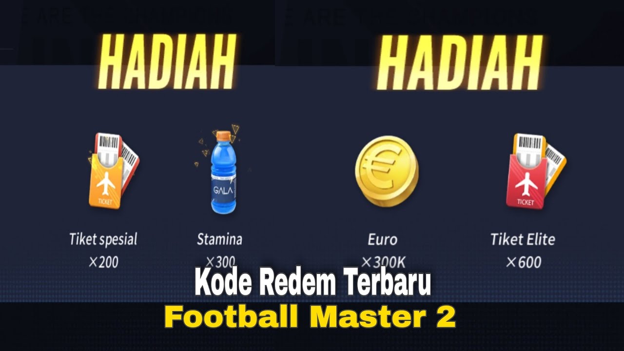 FootBall Master 2 Kode Redem Terbaru 300 Tiket Spesial 300 Staminan 