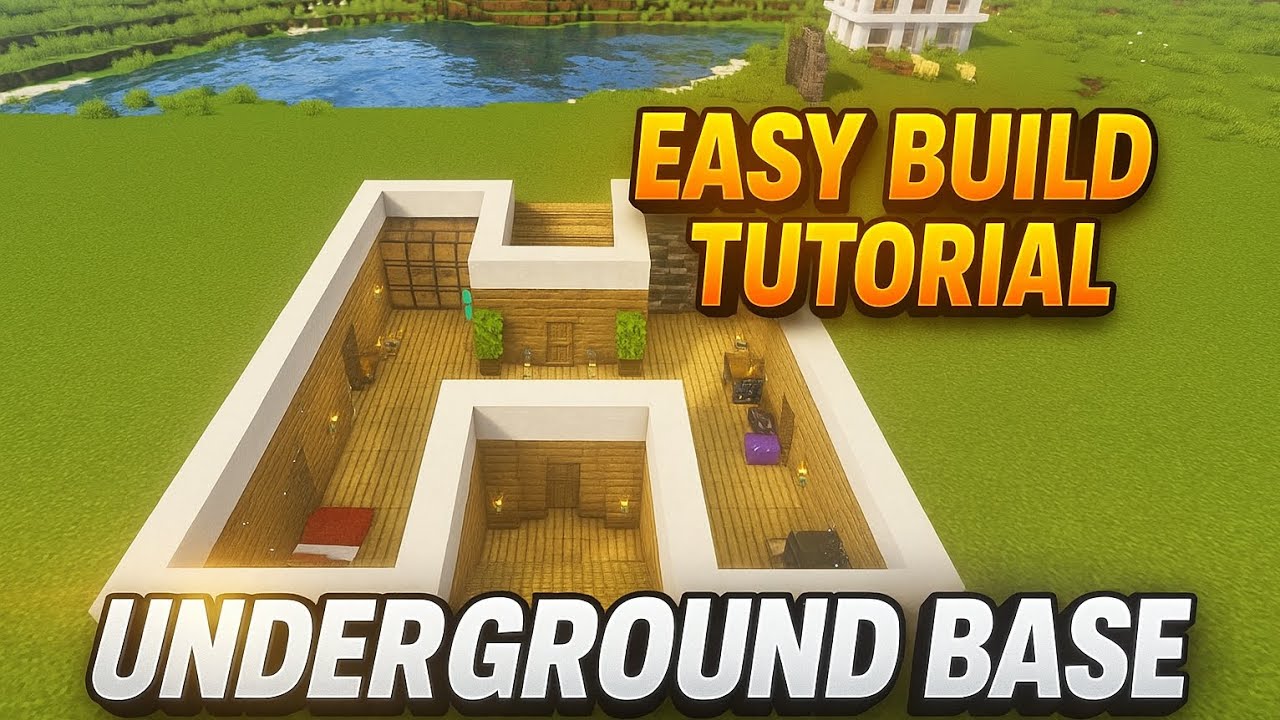 🔥 Minecraft Underground Base Tutorial | Easy Survival House Build (Step ...
