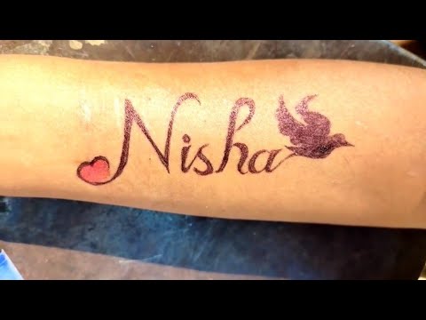 Nisha  tattoo letter scetch download