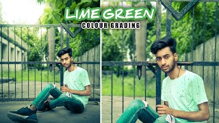 Lime Green Tone Colour Grading lightroom mobile tutorial | Outdoor lime Green || MAXXEDITOR