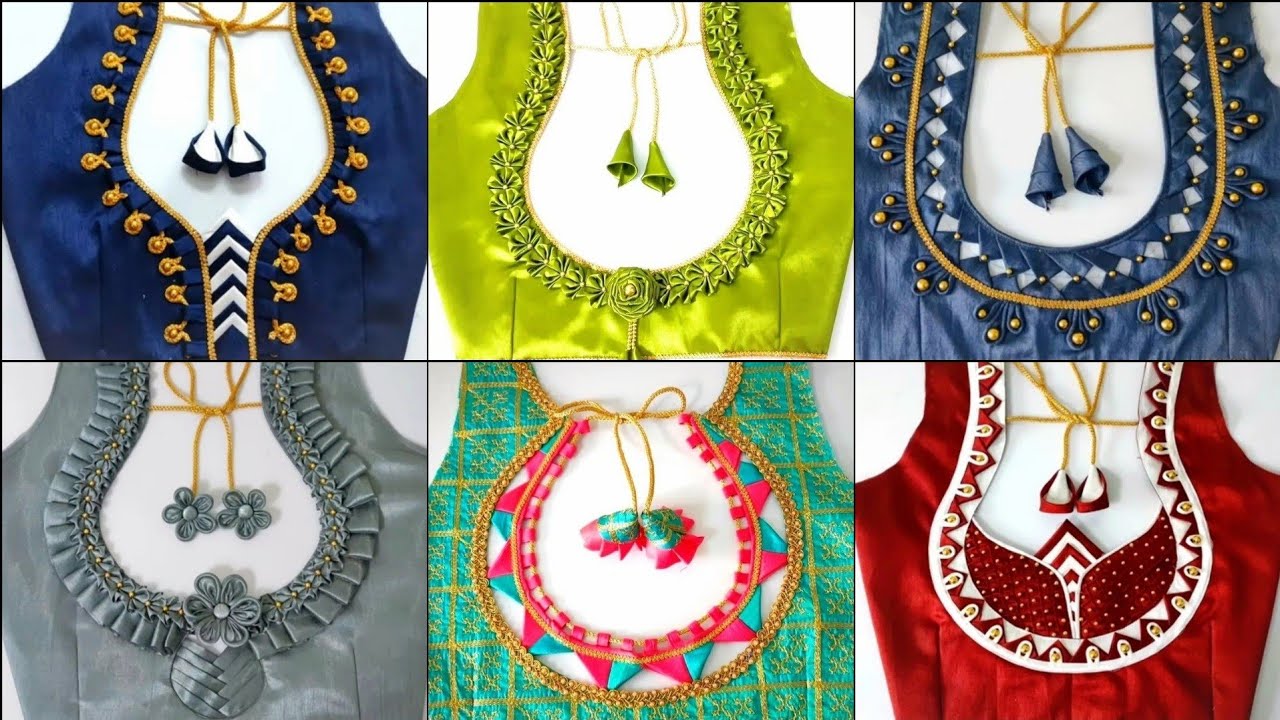 blouse neck designs with patch work