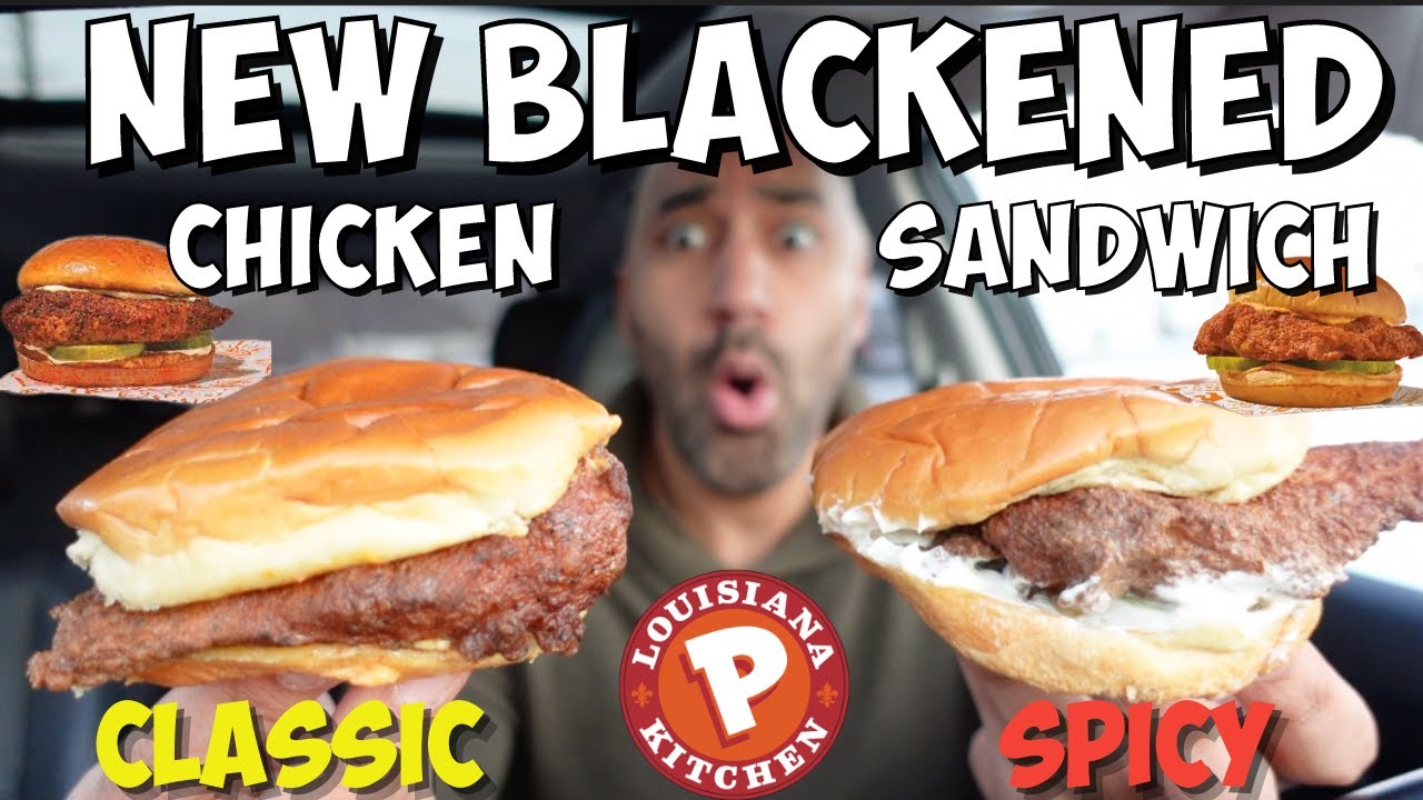 Popeyes Blackened Chicken Sandwich Review - Classic vs Spicy - YouTube