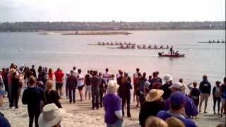 San Diego Crew Classic 2013 - Orange Coast College Mens Novice 8 win their heat