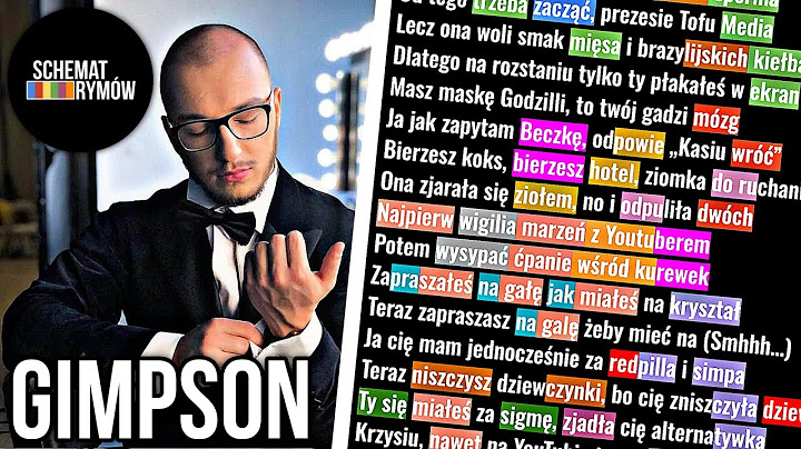 Gimpson - Bestie z Tokio (Schemat Rymów)