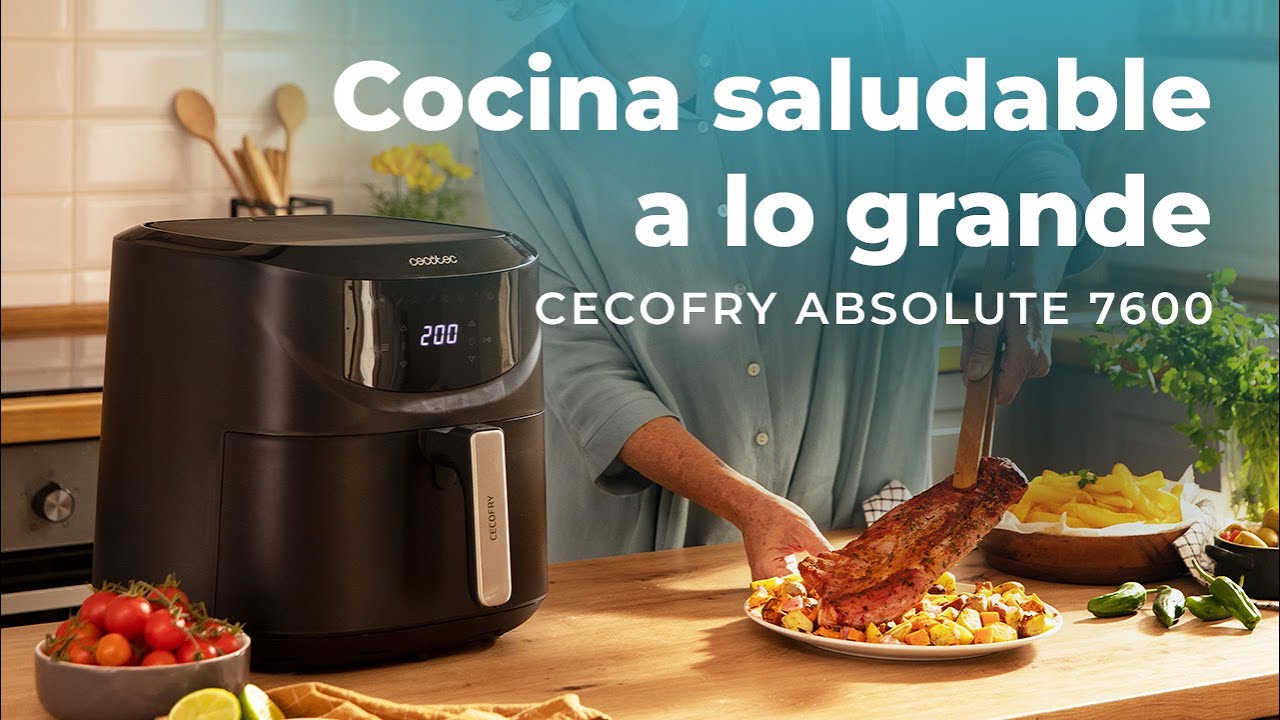 Freidora dietética Cecofry Absolute 7600 digital y compacta sin aceite de 7.6 L de capacidad