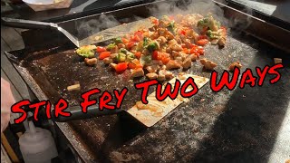 Kung Pao and Sesame Chicken on the Blackstone Griddle