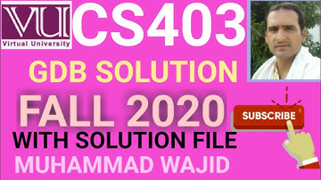 cs403 gdb solution fall 2020